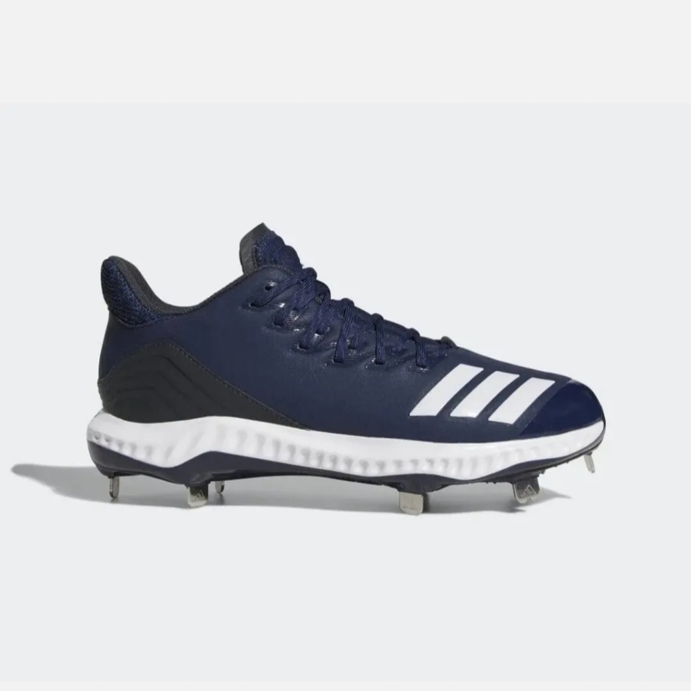 New adidas Icon Bounce Collegiate Baseball Shoes Navy/white Size 17